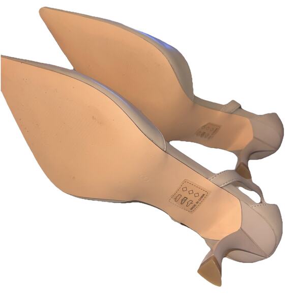 Reitoye Women’s Stiletto D’Orsay Pumps Sexy Pointed Toe Dress Pump size 8 Nude - Picture 5 of 7